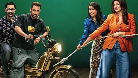 സൽമാൻ ഖാനും ആമിർഖാനും അതിഥികളായെത്തുന്ന 'ടൂ മച്ച് വിത്ത് കാജോള്‍ ആന്‍ഡ് ട്വിങ്കിള്‍'ചാറ്റ്ഷോയുടെ പോസ്റ്റർ