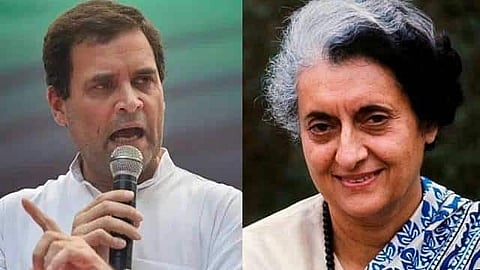 রাহুল গান্ধি এবং ইন্দিরা গান্ধি
