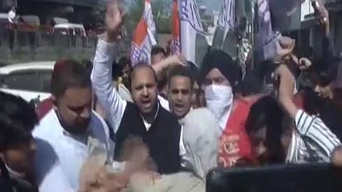 জম্মু ও কাশ্মীরে কংগ্রেসের বিক্ষোভ