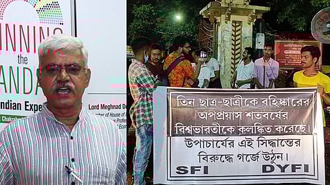 পড়ুয়াদের আন্দোলনের মাঝে অসুস্থ বিশ্বভারতীর উপাচার্য, সরকারি চিকিৎসকরা এসেও ফিরে গেলেন