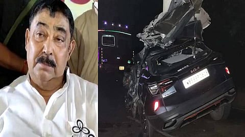 দুর্ঘটনার কবলে অনুব্রত মণ্ডলের দেহরক্ষীর গাড়ী