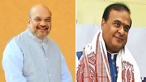 অমিত শাহ ও হিমন্ত বিশ্বশর্মা