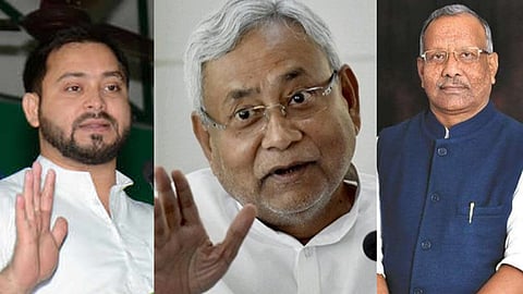 তেজস্বী যাদব, নীতিশ কুমার এবং তারকিশোর প্রসাদ