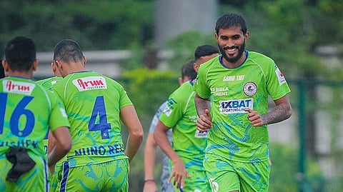 অনুশীলনে বাগান ফুটবলাররা