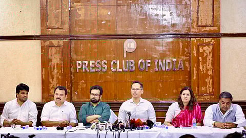 প্রেস ক্লাব অফ ইন্ডিয়ায় সাংবাদিক সম্মেলনে ইন্ডিয়া মঞ্চের নেতৃত্ব 