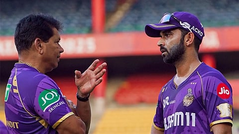 কেকেআর কোচের সাথে অধিনায়ক অজিঙ্কা রাহানে