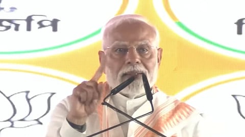 দুর্গাপুরের জনসভায় প্রধানমন্ত্রী নরেন্দ্র মোদী 