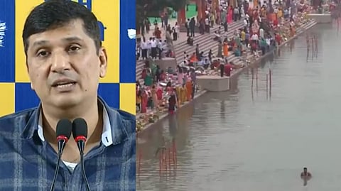 'নকল যমুনা' নিয়ে ফের বিজেপিকে কটাক্ষ আপের 