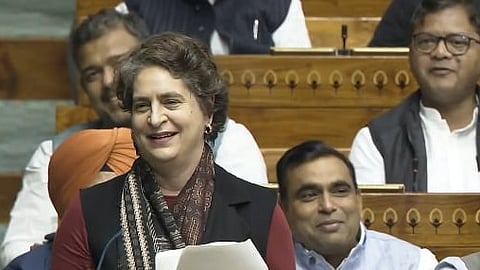 লোকসভায় বন্দেমাতরম বিতর্কে বক্তব্য রাখছেন কংগ্রেস সাংসদ প্রিয়াঙ্কা গান্ধী বঢরা