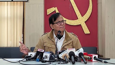 কলকাতায় সাংবাদিক সম্মেলনে সিপিআইএম রাজ্য সম্পাদক মহম্মদ সেলিম 