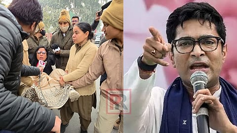 শুক্রবার দিল্লিতে তৃণমূল সাংসদদের হেনস্থা, ডানদিকে অভিষেক ব্যানার্জি 