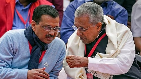 অরবিন্দ কেজরীওয়াল ও পিনারাই বিজয়ন