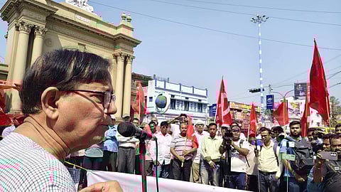 বর্ধমানে কার্জন গেটের সামনের সভায় মহম্মদ সেলিম 