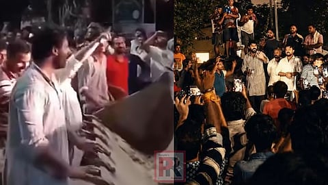 যাদবপুর স্টেশনে প্রতিরোধে সৃজন ভট্টাচার্য সহ বাম নেতা কর্মী ও হকাররা