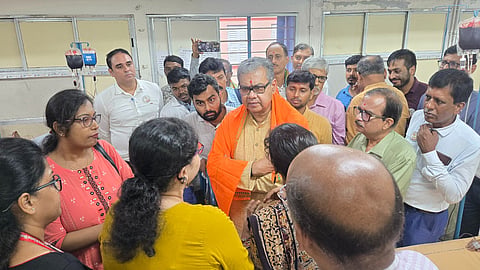 সোমবার কলকাতায় এক অনুষ্ঠানে স্বাস্থ্যমন্ত্রী ডাঃ শারদ্বত মুখোপাধ্যায়