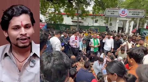 দিল্লিতে স্বতন্ত্র যাদবের গ্রেপ্তারির দাবিতে পার্লামেন্ট স্ট্রিট থানায় সিজেপির বিক্ষোভ