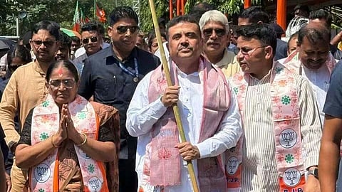 নন্দীগ্রামে বিজেপি প্রার্থী হাসিরাণী রথের প্রচারে মুখ্যমন্ত্রী শুভেন্দু অধিকারী