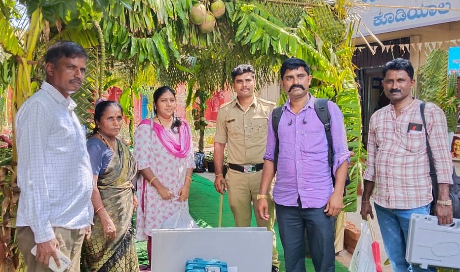 ಹಾವೇರಿ  | ಪರಿಸರ ಸ್ನೇಹಿ ಮತಗಟ್ಟೆ