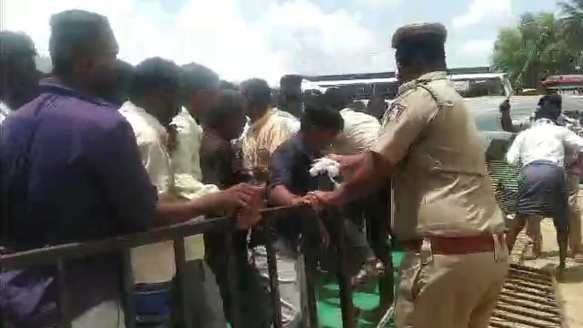 ಮದ್ದೂರು: ಅಭಿಷೇಕ್ -ಅವೀವಾ ಬೀಗರ ಔತಣ ಕೂಟದಲ್ಲಿ ಅವ್ಯವಸ್ಥೆ, ಪೊಲೀಸರನ್ನೂ ಲೆಕ್ಕಿಸದ ಜನ