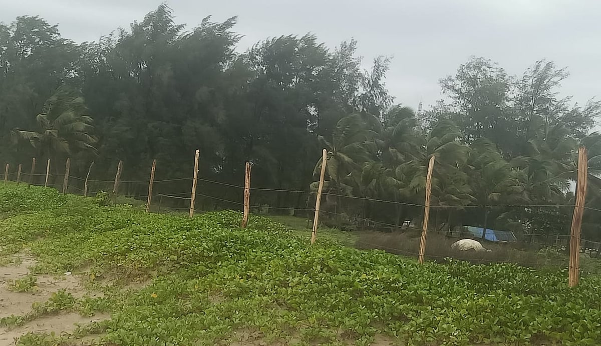 ಕಾರವಾರ | ಕಡಲತೀರದಲ್ಲಿ ತಂತಿಬೇಲಿ ಅಳವಡಿಕೆ; ಆಕ್ಷೇಪ