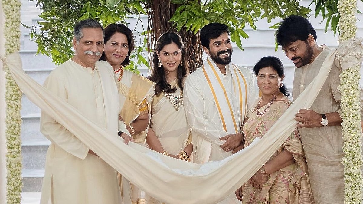 ನಟ ರಾಮ್‌ ಚರಣ್‌ ತೇಜ–ಉಪಾಸನಾ ಅವರ ಹೆಣ್ಣು ಮಗುವಿಗೆ ನಾಮಕರಣ– ಕ್ಲೀಂ ಕಾರ ಎಂದು ಹೆಸರು