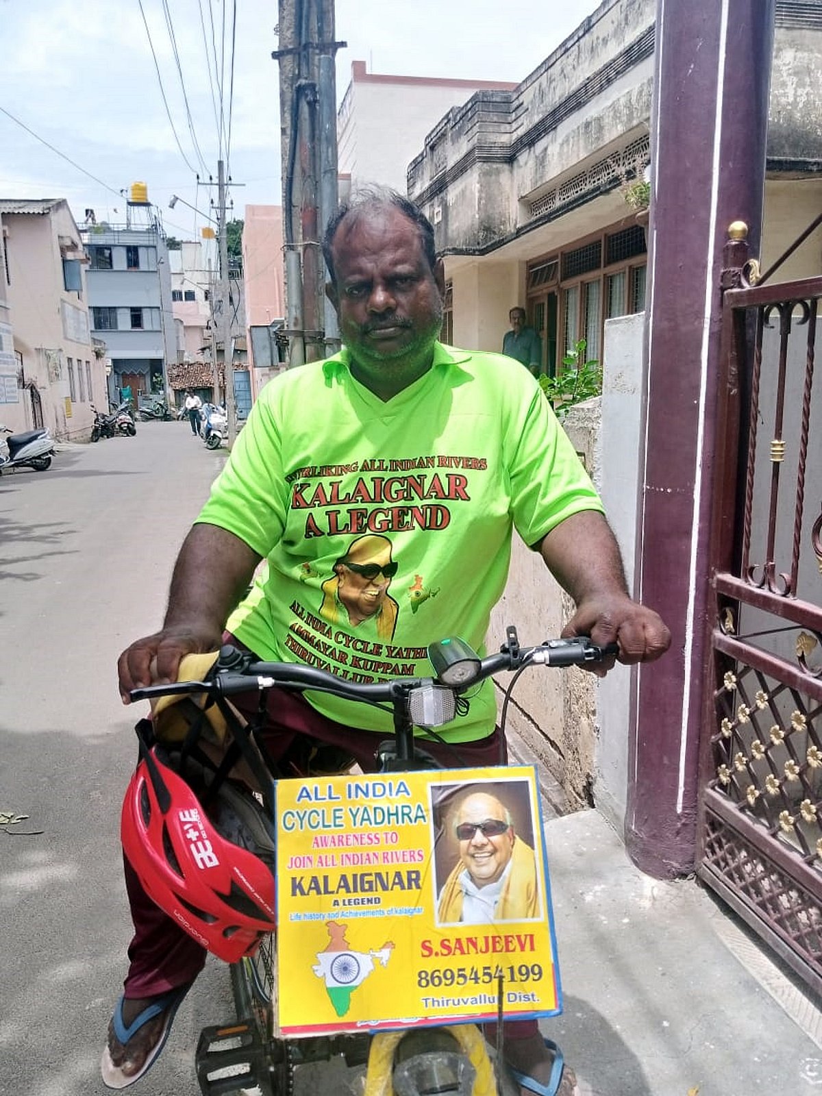 ನದಿ ಜೋಡಣೆಗಾಗಿ ಸೈಕಲ್‌ ಸವಾರಿ: ದೇಶ ಸಂಚಾರ ಹೊರಟ ತಮಿಳುನಾಡಿನ ಸಂಜೀವಿ