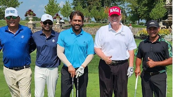 Video | ಡೋನಾಲ್ಡ್‌ ಟ್ರಂಪ್‌ ಜೊತೆ ಗಾಲ್ಫ್‌ ಆಡಿದ ಧೋನಿ