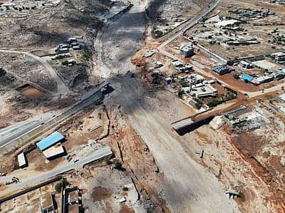 ಸರ್ವನಾಶವಾಗಿರುವ ಡೆರ್ನಾ ನಗರ