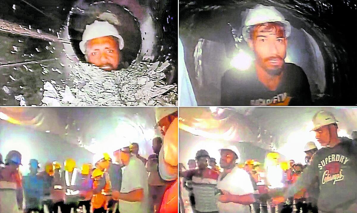 ಸುರಂಗದಿಂದ ಭರವಸೆ ಬೆಳಕು: ಕಾರ್ಮಿಕರು ಸುರಕ್ಷಿತ; ಕ್ಯಾಮೆರಾದಲ್ಲಿ ದೃಶ್ಯ ಸೆರೆ