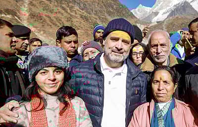 ಕೇದಾರನಾಥ ದೇಗುಲಕ್ಕೆ ಕಾಂಗ್ರೆಸ್ ನಾಯಕ ರಾಹುಲ್ ಗಾಂಧಿ ಭೇಟಿ