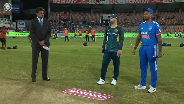 IND vs AUS 2nd T20I: ಭಾರತ ವಿರುದ್ಧ ಟಾಸ್ ಗೆದ್ದ ಆಸೀಸ್, ಬೌಲಿಂಗ್ ಆಯ್ಕೆ