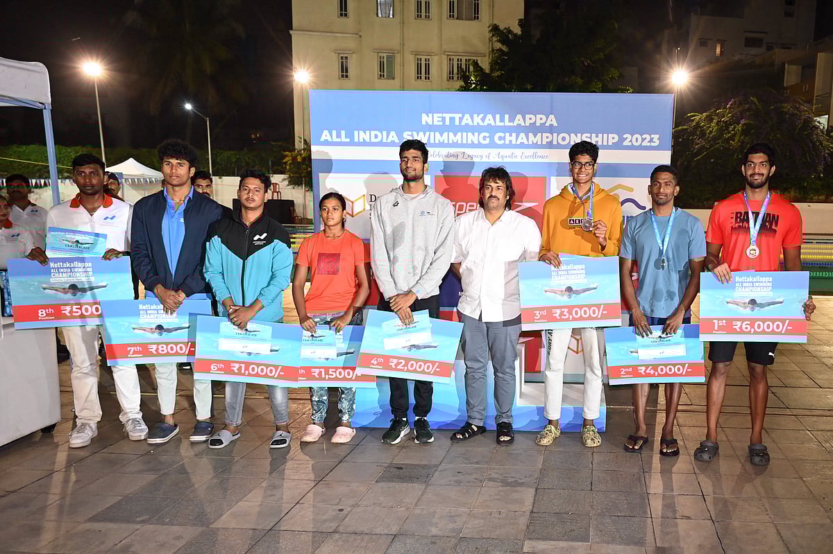 ನೆಟ್ಟಕಲ್ಲಪ್ಪ ಅಖಿಲ ಭಾರತ ಈಜು ಚಾಂಪಿಯನ್‌ಷಿಪ್: ಮನಸೆಳೆದ ಶ್ರೀಹರಿ, ಸಜನ್ ಪೈಪೋಟಿ