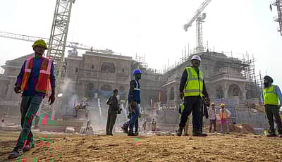 ಅಯೋಧ್ಯೆಯಲ್ಲಿ ನಿರ್ಮಾಣವಾಗುತ್ತಿರುವ ಶ್ರೀರಾಮ ಮಂದಿರದ ನೋಟ