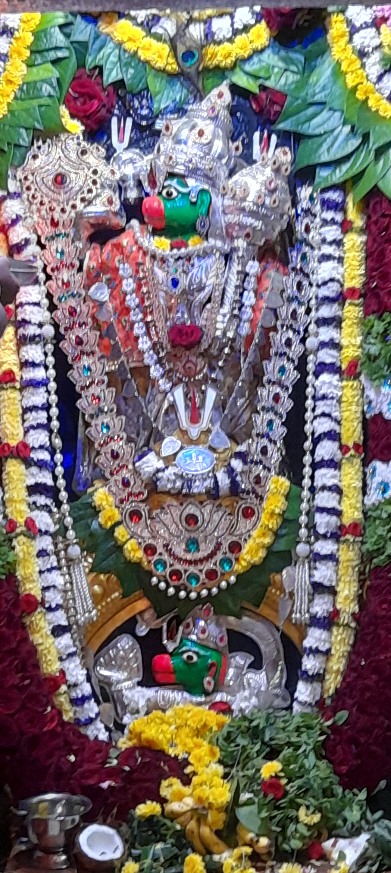 ನಾಗಸಂದ್ರದ ಎಚ್‌ಎಂಟಿ ಬಡಾವಣೆಯ ಆಂಜನೇಯಸ್ವಾಮಿ ದೇವಾಲಯದಲ್ಲಿ ಆಂಜನೇಯ ಸ್ವಾಮಿಗೆ ವಿಶೇಷ ಅಲಂಕಾರ ಮಾಡಲಾಯಿತು