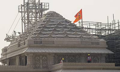 ಅಯೋಧ್ಯೆಯಲ್ಲಿ ನಿರ್ಮಾಣವಾಗುತ್ತಿರುವ ಶ್ರೀರಾಮ ಮಂದಿರದ ನೋಟ