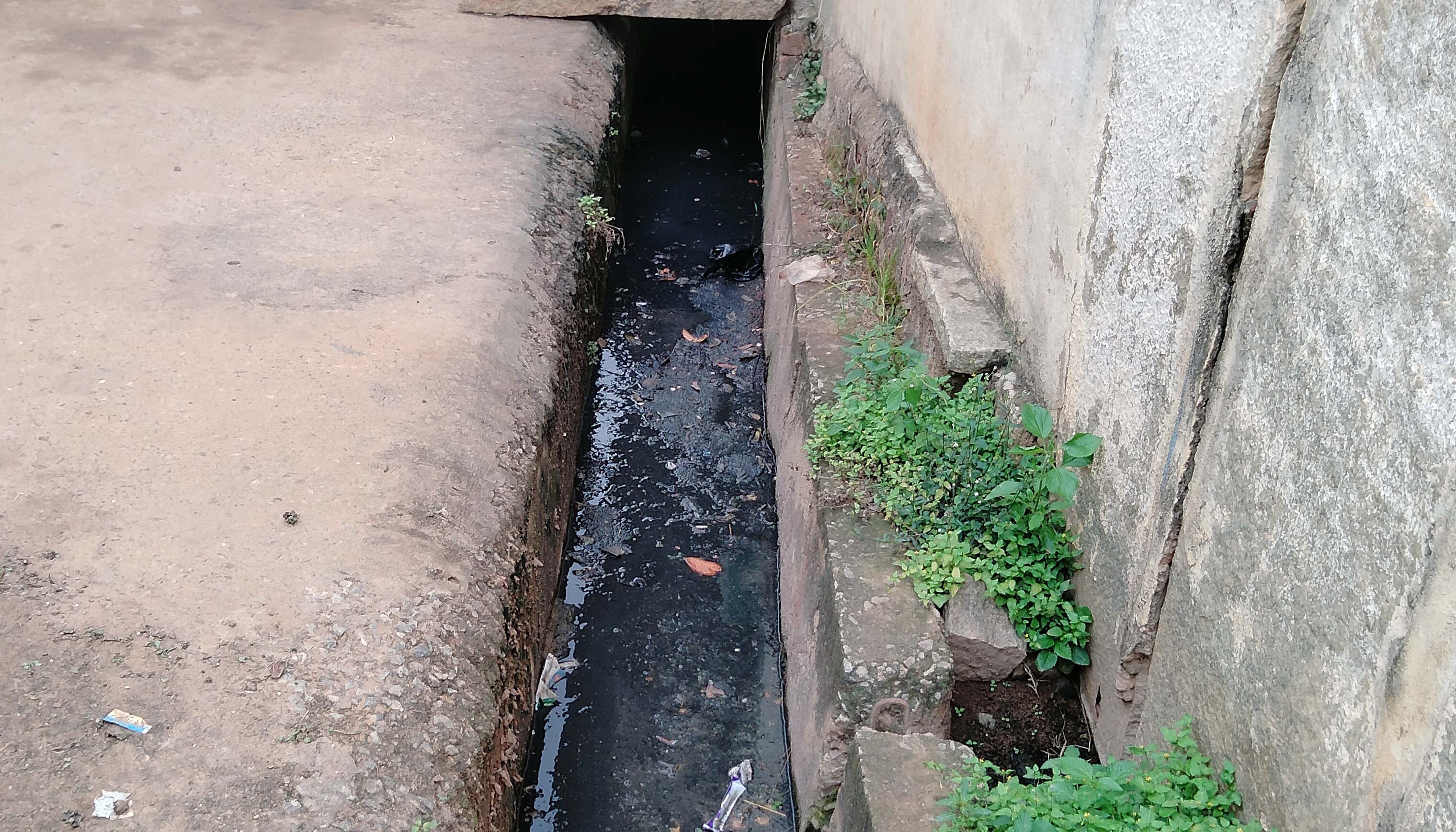 ಶಾಲೆ ಪಕ್ಕದ ಚರಂಡಿ