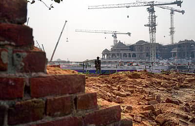 ಅಯೋಧ್ಯೆಯಲ್ಲಿ ನಿರ್ಮಾಣವಾಗುತ್ತಿರುವ ಶ್ರೀರಾಮ ಮಂದಿರದ ನೋಟ