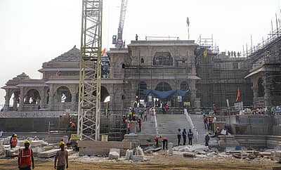 ಅಯೋಧ್ಯೆಯಲ್ಲಿ ನಿರ್ಮಾಣವಾಗುತ್ತಿರುವ ಶ್ರೀರಾಮ ಮಂದಿರದ ನೋಟ