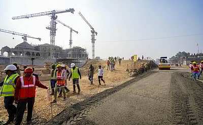 ಅಯೋಧ್ಯೆಯಲ್ಲಿ ನಿರ್ಮಾಣವಾಗುತ್ತಿರುವ ಶ್ರೀರಾಮ ಮಂದಿರದ ನೋಟ