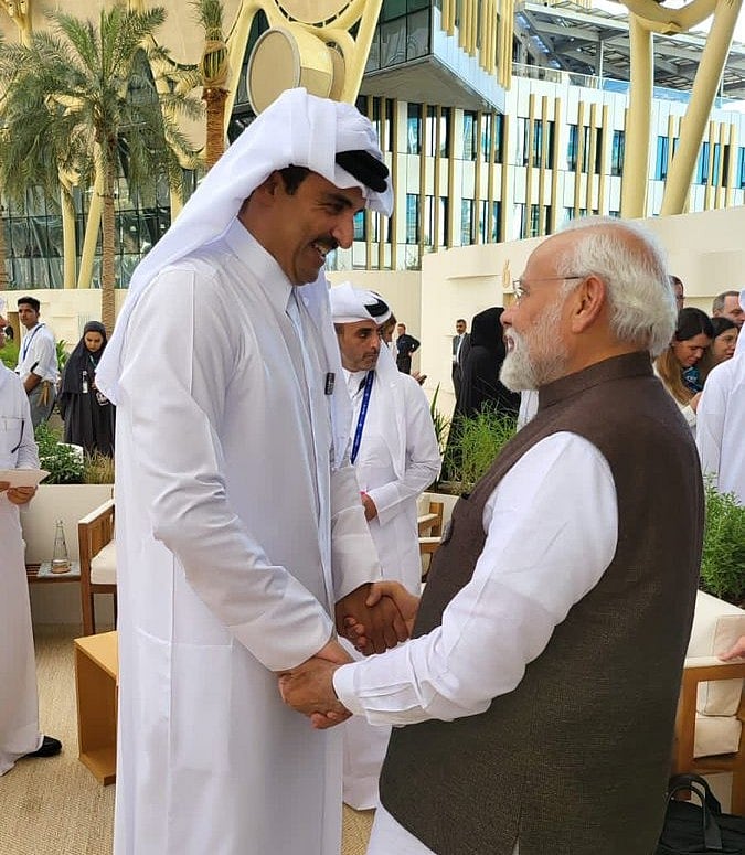 COP28 Summit 2023: ಕತಾರ್ ದೊರೆ ಭೇಟಿಯಾಗಿ ಪ್ರಧಾನಿ ಮೋದಿ ಮಾತುಕತೆ