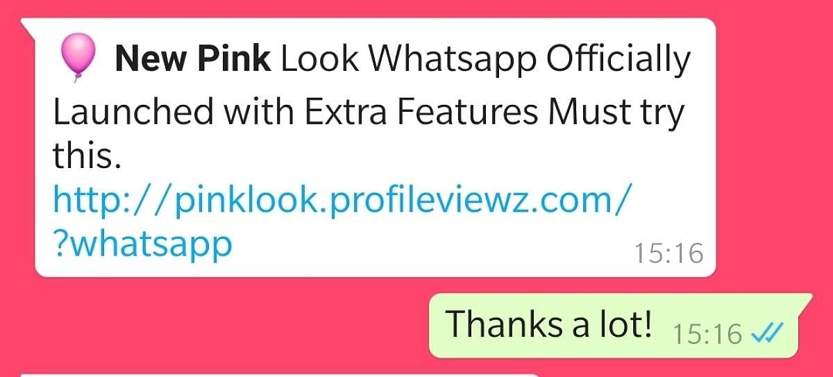 Pink WhatsApp ಅಪಾಯಕಾರಿ ಎಚ್ಚರಿಕೆಯಿಂದಿರಿ: ಕರ್ನಾಟಕ ಪೊಲೀಸ್‌