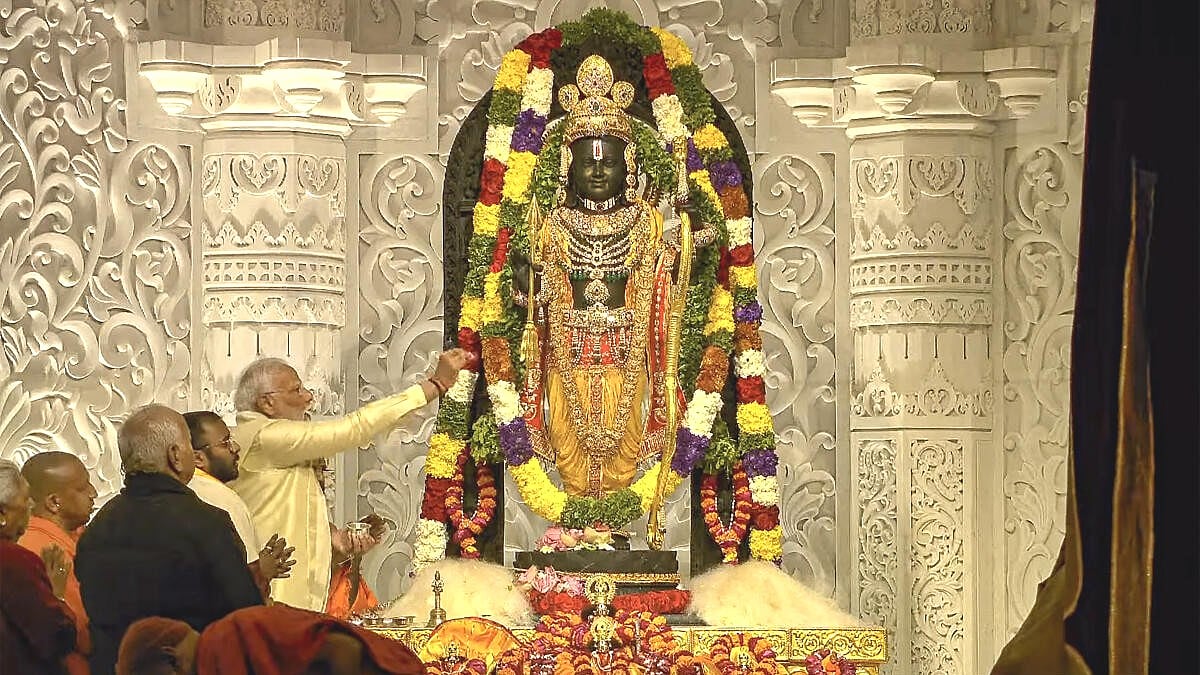 PHOTOS: ಗರ್ಭಗುಡಿಯಲ್ಲಿ ಬಾಲರಾಮನ ಪ್ರಾಣ ಪ್ರತಿಷ್ಠಾಪನೆ