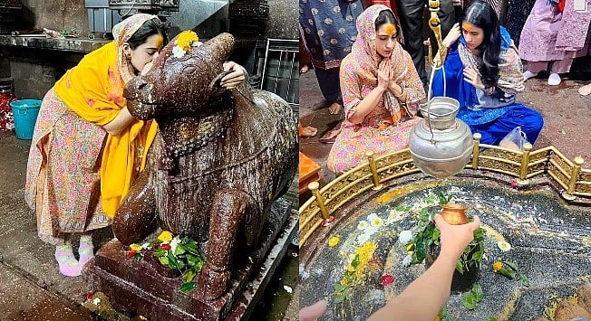 ಗೃಷ್ಣೇಶ್ವರ ಜ್ಯೋತಿರ್ಲಿಂಗ ದೇವಾಲಯದಲ್ಲಿ ಸಾರಾ ಅಲಿ ಖಾನ್ ವಿಶೇಷ ಪೂಜೆ