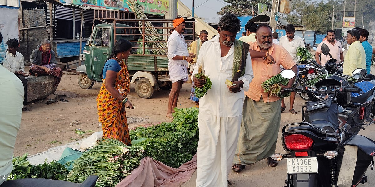 ರಾಯಚೂರು | ಸಂಕ್ರಾಂತಿʼಮಾಯʼವಾದ ಕುಂಬಳಕಾಯಿ; ಸೊಪ್ಪುಗಳ ದರ ಏರಿಕೆ