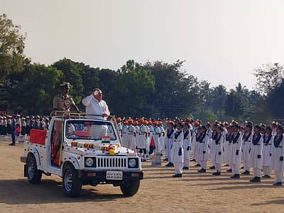 ರಾಮನಗರದ ಜಿಲ್ಲಾ ಕ್ರೀಡಾಂಗಣದಲ್ಲಿ ನಡೆದ ಗಣರಾಜ್ಯೋತ್ಸವ ಸಮಾರಂಭದಲ್ಲಿ ಜಿಲ್ಲಾ ಉಸ್ತುವಾರಿ ಸಚಿವ ರಾಮಲಿಂಗಾ ರೆಡ್ಡಿ ಅವರು ಧ್ವಜಾರೋಹಣ ನೆರವೇರಿಸಿದರು
