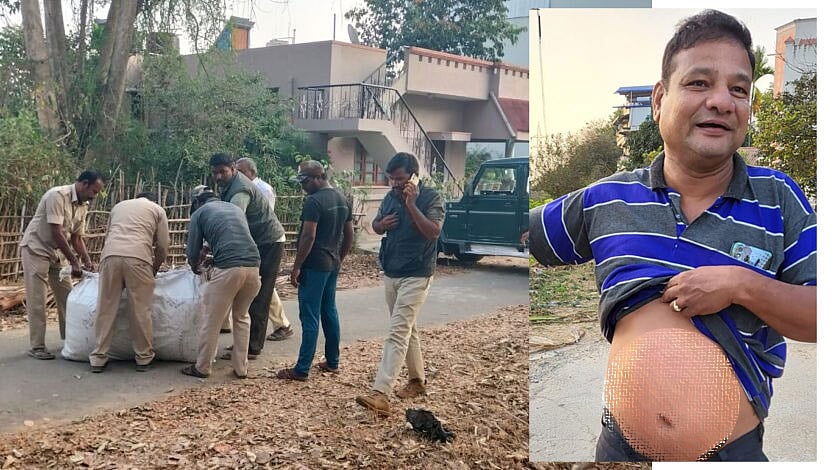 ಶಿವಮೊಗ್ಗ: ವಾಕಿಂಗ್ ಮಾಡುತ್ತಿದ್ದ ವ್ಯಕ್ತಿ ಮೇಲೆ ಕರಡಿ ದಾಳಿ