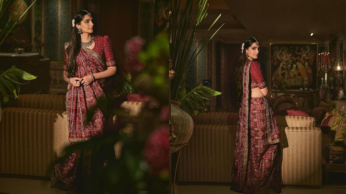 ಘರ್ಚೋಲಾ ಸೀರೆ ಧರಿಸಿ ಮಿಂಚಿದ ಸೋನಮ್‌ ಕಪೂರ್‌