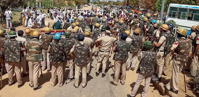 ರಾಜಸ್ಥಾನದ ಹನುಮಾನ್‌ಗಢದಲ್ಲಿ ರೈತರ ಮೇಲೆ ಲಾಠಿಚಾರ್ಜ್‌