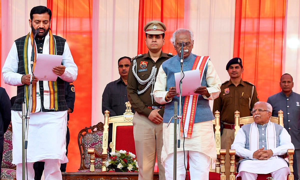 ಹರಿಯಾಣ: ನೂತನ ಮುಖ್ಯಮಂತ್ರಿಯಾಗಿ ನಾಯಬ್ ಸಿಂಗ್ ಸೈನಿ ಪ್ರಮಾಣ ವಚನ