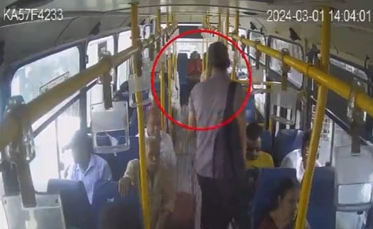 ರಾಮೇಶ್ವರಂ ಕೆಫೆ ಬಾಂಬ್ ಸ್ಫೋಟ: BMTC ಬಸ್‌ನಲ್ಲಿ ಬಾಂಬರ್ ಓಡಾಟ, ವಿಡಿಯೊ ಬಿಡುಗಡೆ